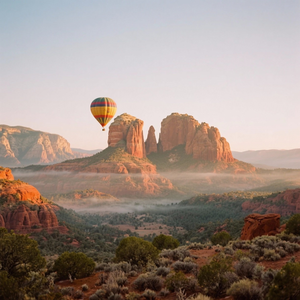 Sedona Chapel of the Holy Cross built into red rocks